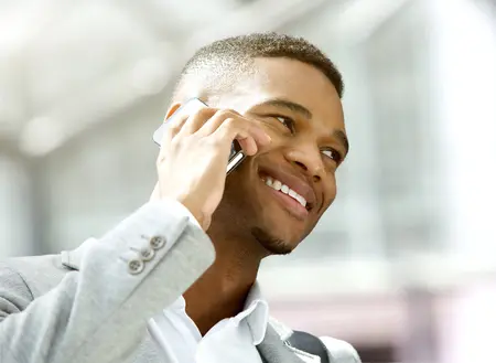 Man on phone call