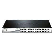 [DES-1210-28] D-Link DES-1210-28 24-Port 10/100BaseT + 2-Port 10/100/1000BaseT ports + 2 Combo 1000BaseT/SFP ports Smart Switch
