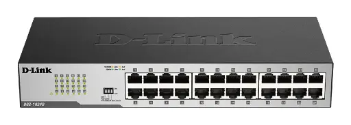 [DGS-1024D/B] D-Link DGS-1024D/B 24-port 10/100/1000Base-T Unmanaged Green Desktop Gigabit Switch ( rackmountable) (UK Plug)