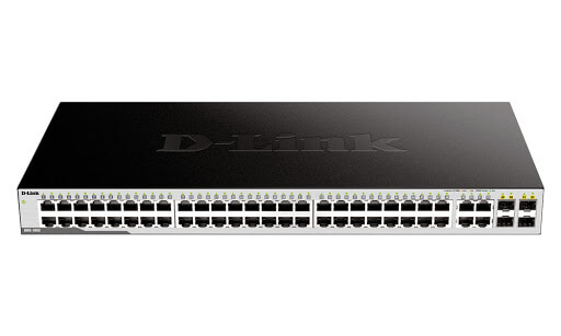 [DGS-1052] D-Link DGS-1052 48-port 10/100/1000Base-T + 4 Combo 1000BaseT/SFP ports Unmanaged Green Desktop Gigabit Switch ( rackmountable ) (UK/EU Plug)