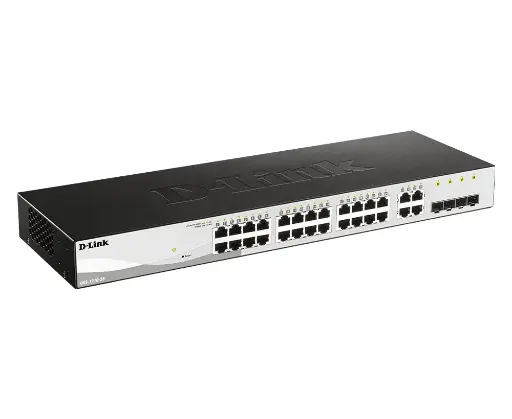[DGS-1210-28P] D-Link DGS-1210-28P 24-Port 10/100/1000BaseT PoE + 4 Combo 1000BaseT/SFP ports Web Smart Switch, 193W PoE budget. (802.3af/802.3at support)