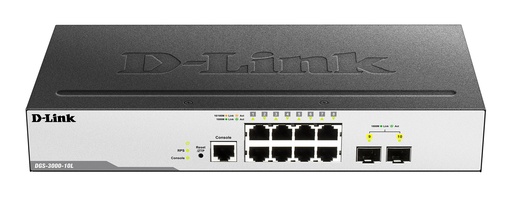 [DGS-3000-10L] D-Link DGS-3000-10L 8 10/100/1000 Mbps ports + 2 SFP ports Managed L2 Metro Ethernet Gigabit Switch
