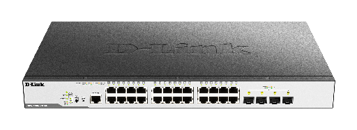 [DGS-3000-28XMP] D-Link DGS-3000-28XMP 24 10/100/1000 Mbps PoE ports + 4 10G SFP+ ports Managed L2 Metro Ethernet Gigabit Switch, (802.3af/802.3at support), 370W PoE Power budget