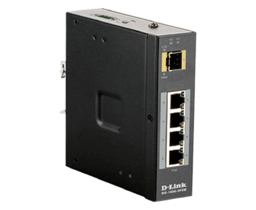 [DIS-100G-5PSW/U] D-Link DIS-100G-5PSW/U 4 x 10/100/1000 Mbps PoE ports + 1 x SFP port Unmanaged switch
