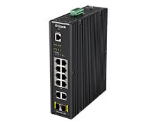 [DIS-200G-12PS/U] D-Link DIS-200G-12PS/U 8 x Gigabit PoE ports + 2 Gigabit ports with 2 SFP ports L2 Managed Outdoor switch