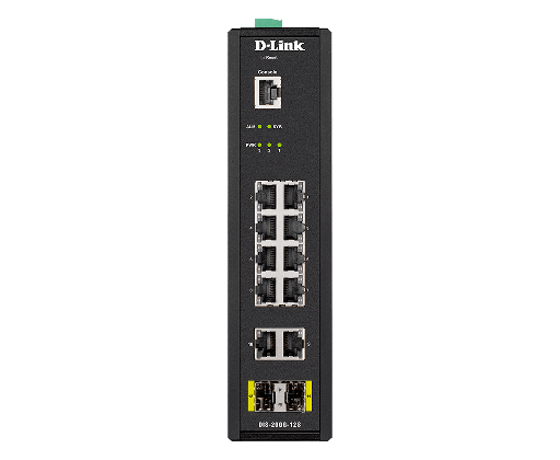 [DIS-200G-12S/U] D-Link DIS-200G-12S/U 10 x 10/100/1000Mbps ports switch with 2 SFP ports L2 Managed Outdoor switch