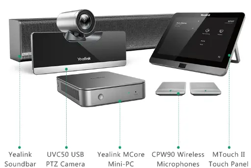 [MVC500 II-C2-510] Yealink MVC500 II-C2-510-Wireless Native Microsoft Teams Rooms System for Small to Medium rooms